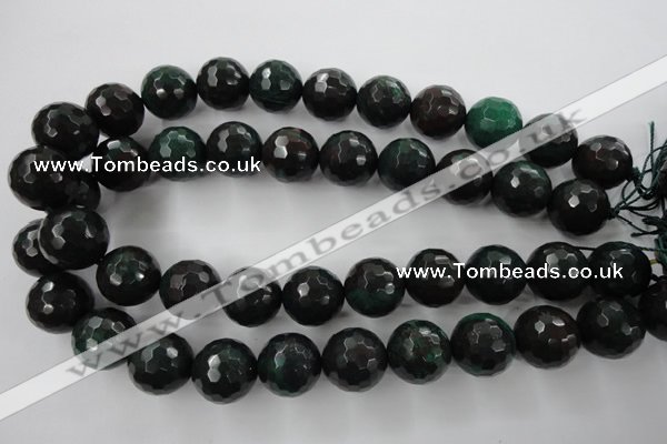 CPT407 15.5 inches 18mm faceted round green picture jasper beads