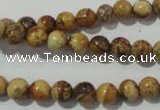 CPT451 15.5 inches 6mm round picture jasper beads wholesale