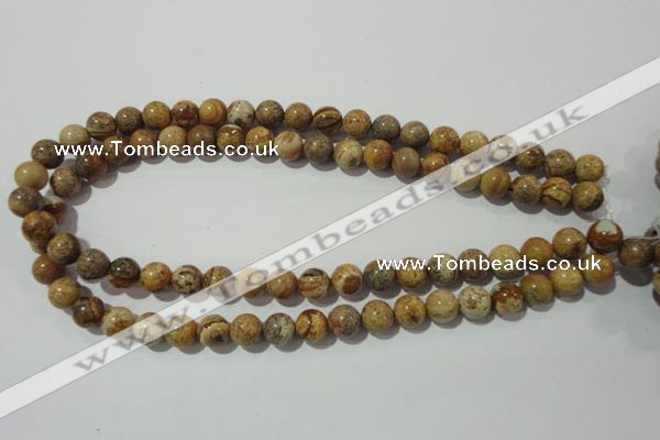 CPT453 15.5 inches 10mm round picture jasper beads wholesale