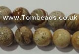 CPT455 15.5 inches 14mm round picture jasper beads wholesale