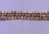 CPT521 15.5 inches 6mm round matte picture jasper beads