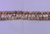 CPT525 15.5 inches 14mm round matte picture jasper beads