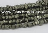 CPY01 16 inches 6mm nugget pyrite gemstone chip beads wholesale