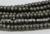 CPY08 16 inches 3*6mm rondelle pyrite gemstone beads wholesale