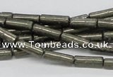 CPY10 16 inches 5*13mm column pyrite gemstone beads wholesale