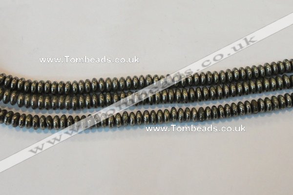 CPY101 15.5 inches 3*6mm rondelle pyrite gemstone beads wholesale