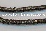 CPY115 15.5 inches 3*6mm heishi pyrite gemstone beads wholesale