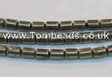 CPY120 15.5 inches 4*6mm tube pyrite gemstone beads wholesale