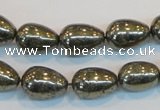 CPY133 15.5 inches 10*14mm teardrop pyrite gemstone beads wholesale