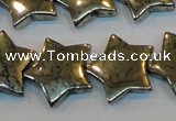 CPY158 15.5 inches 20mm star pyrite gemstone beads wholesale