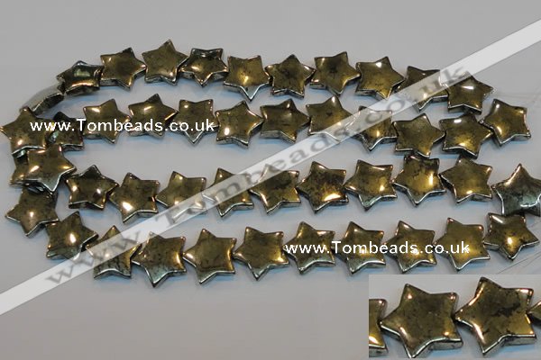 CPY158 15.5 inches 20mm star pyrite gemstone beads wholesale