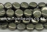 CPY16 16 inches 10mm coin pyrite gemstone beads wholesale