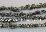 CPY168 15.5 inches 4*5mm nuggets pyrite gemstone beads wholesale