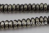 CPY211 15.5 inches 4*10mm rondelle pyrite gemstone beads wholesale