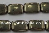 CPY243 15.5 inches 13*18mm rectangle pyrite gemstone beads wholesale