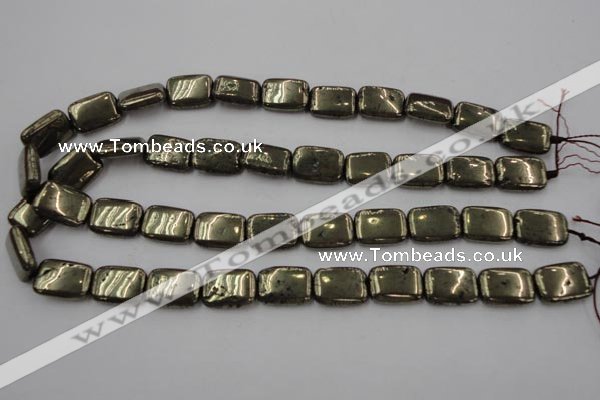 CPY243 15.5 inches 13*18mm rectangle pyrite gemstone beads wholesale