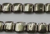 CPY251 15.5 inches 12*12mm square pyrite gemstone beads wholesale