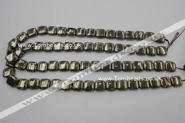 CPY251 15.5 inches 12*12mm square pyrite gemstone beads wholesale