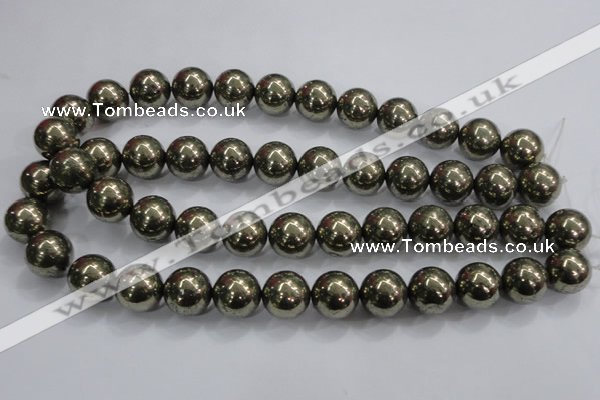 CPY28 16 inches 20mm round pyrite gemstone beads wholesale