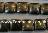 CPY318 15.5 inches 14*14mm square pyrite gemstone beads wholesale