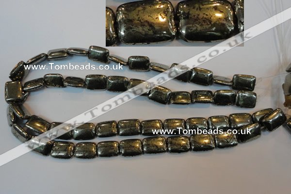 CPY322 15.5 inches 12*16mm rectangle pyrite gemstone beads wholesale