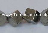 CPY359 15.5 inches 12*12mm cube pyrite gemstone beads