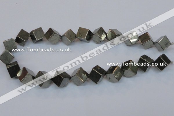 CPY359 15.5 inches 12*12mm cube pyrite gemstone beads