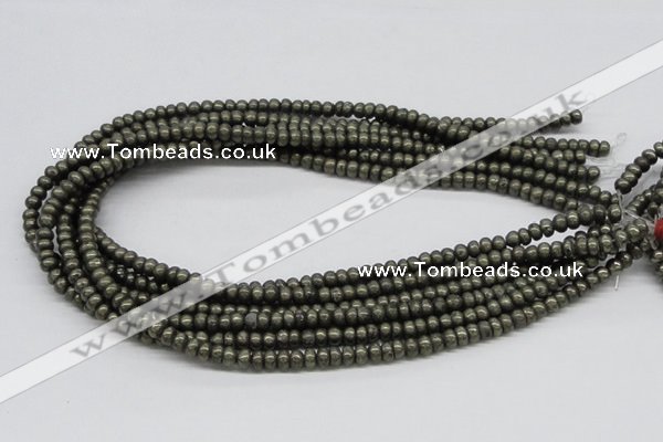 CPY37 16 inches 4*8mm rondelle pyrite gemstone beads wholesale