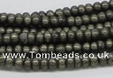 CPY38 16 inches 5*10mm rondelle pyrite gemstone beads wholesale