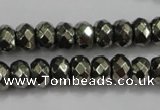 CPY39 16 inches 3*6mm faceted rondelle pyrite gemstone beads wholesale