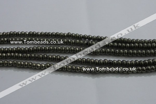 CPY421 15.5 inches 2.5*4mm rondelle pyrite gemstone beads