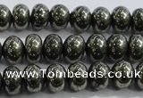 CPY422 15.5 inches 4*6mm rondelle pyrite gemstone beads