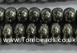 CPY423 15.5 inches 5*8mm rondelle pyrite gemstone beads