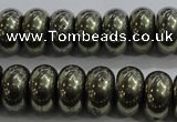 CPY424 15.5 inches 6*10mm rondelle pyrite gemstone beads