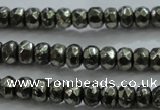 CPY426 15.5 inches 2*3mm faceted rondelle pyrite gemstone beads