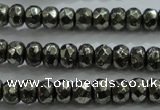 CPY427 15.5 inches 2.5*4mm faceted rondelle pyrite gemstone beads