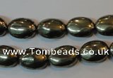 CPY44 16 inches 10*14mm oval pyrite gemstone beads wholesale