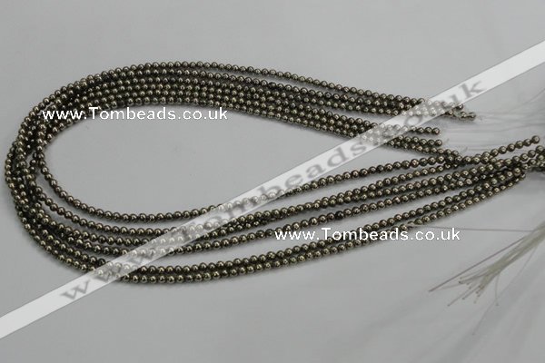 CPY46 16 inches 6mm round pyrite gemstone beads wholesale