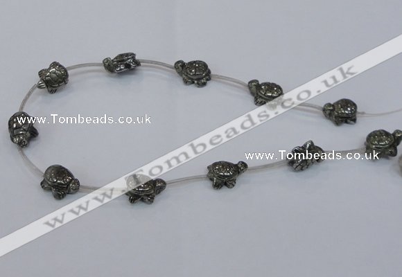 CPY560 15.5 inches 13*18mm tortoise pyrite gemstone beads