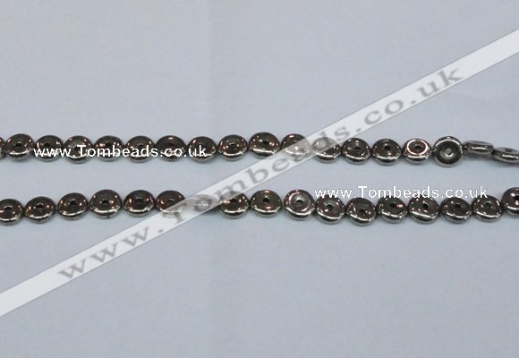 CPY574 15.5 inches 10mm donut pyrite gemstone beads wholesale