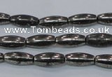 CPY600 15.5 inches 5*16mm rice pyrite gemstone beads wholesale