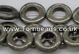 CPY61 15.5 inches 23mm donut pyrite gemstone beads wholesale