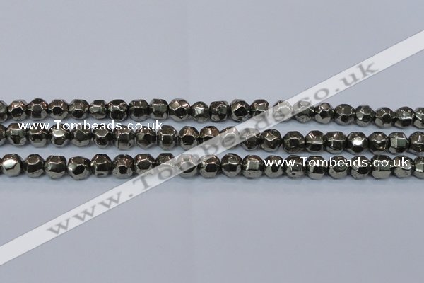 CPY617 15.5 inches 10mm nuggets pyrite gemstone beads