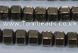 CPY618 15.5 inches 9*10mm pyrite gemstone beads