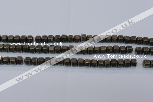 CPY618 15.5 inches 9*10mm pyrite gemstone beads