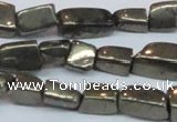 CPY624 15.5 inches 6*8mm - 8*14mm nuggets pyrite gemstone beads