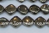 CPY648 15.5 inches 10*10mm diamond pyrite gemstone beads wholesale