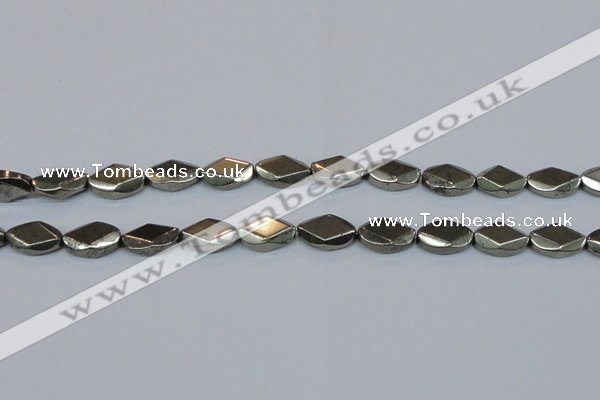 CPY653 15.5 inches 10*16mm pyrite gemstone beads wholesale