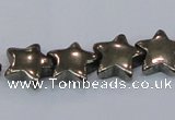 CPY659 15.5 inches 14*14mm star pyrite gemstone beads