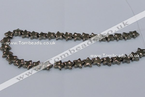 CPY659 15.5 inches 14*14mm star pyrite gemstone beads